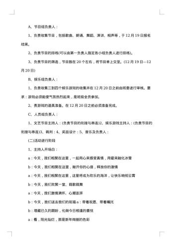 大学班级的元旦策划书范文