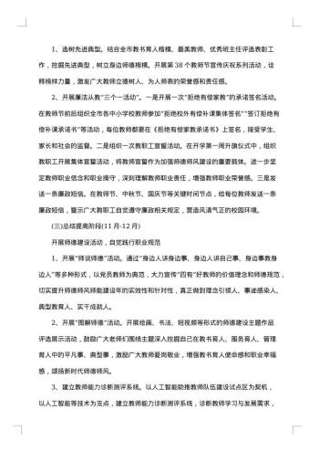 20xx年师德师风教育月活动总结