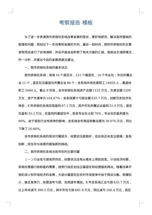 考察报告