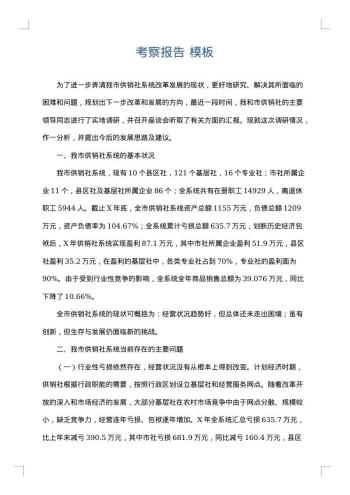考察报告