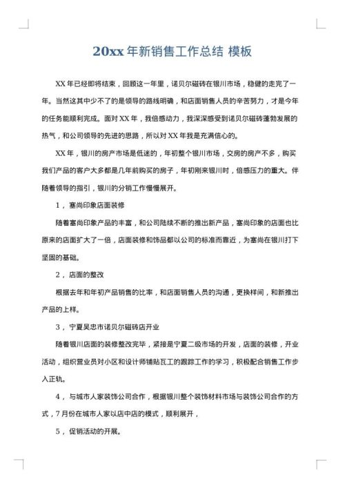 2025年新销售工作总结