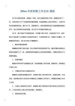 2025年新销售工作总结