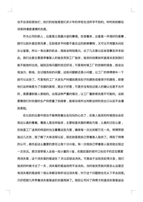 业务员工作总结范文