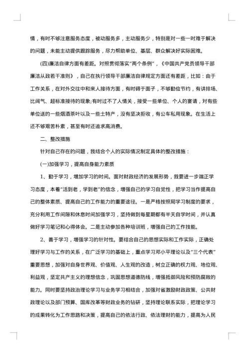 党性分析会整改措施