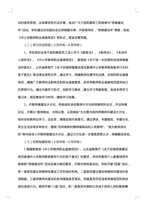 师德师风整改方案