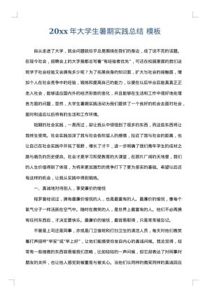 2025年大学生暑期实践总结