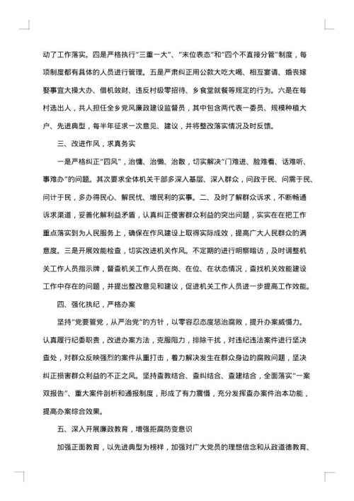 书记述廉报告
