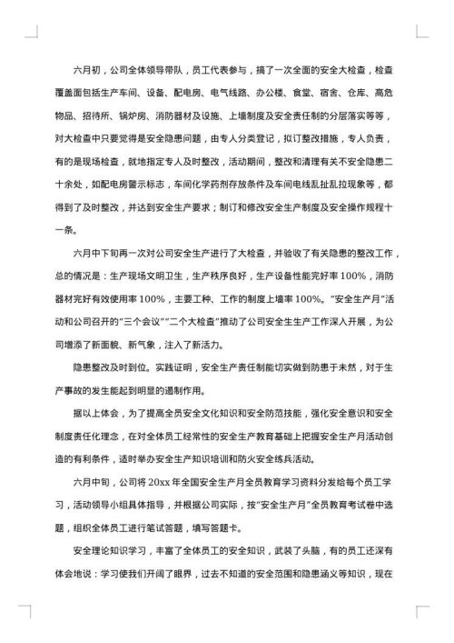 2025年安全生产活动月工作总结
