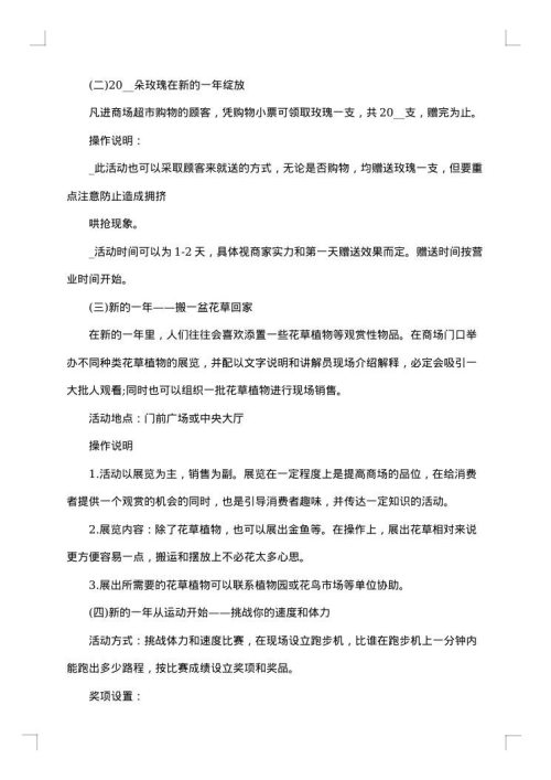百货元旦促销活动方案范文