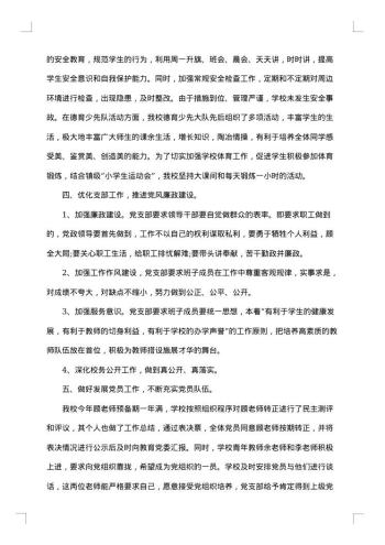党支部20xx年年终工作总结