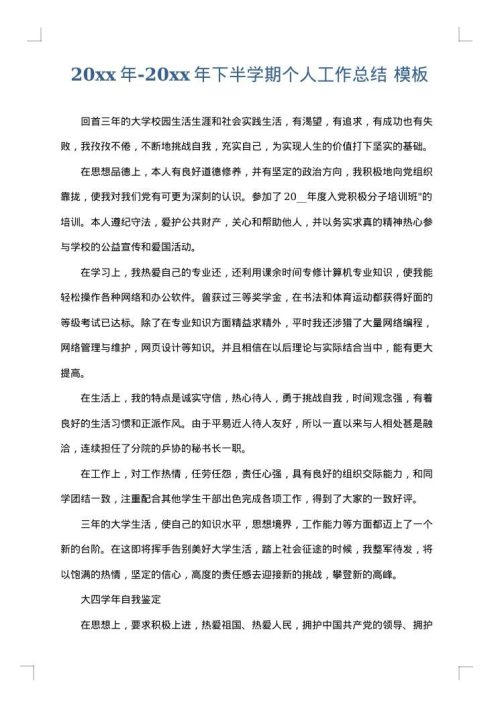 2025年-2025年下半学期个人工作总结