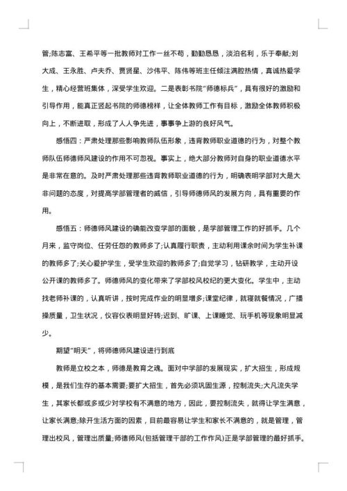 师德师风建设工作总结