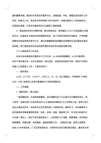 扶贫个人工作总结