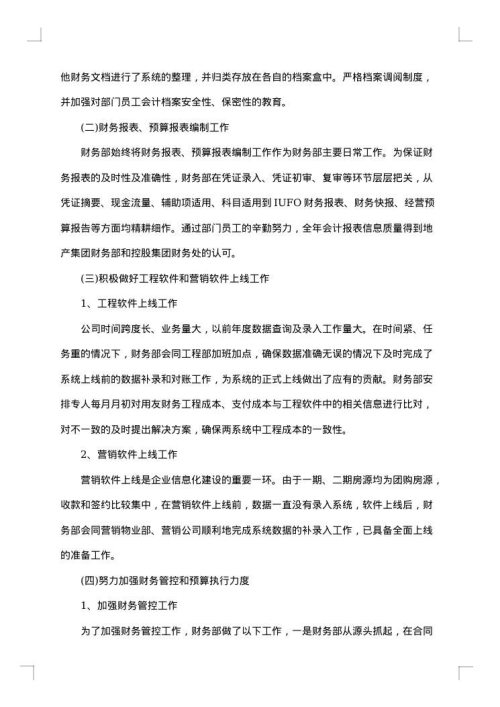 2025年财务部年度工作总结