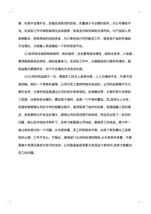 公司财务个人工作总结800字