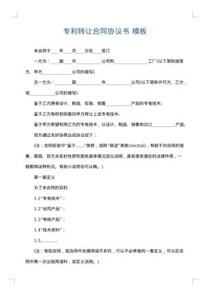 专利转让合同协议书
