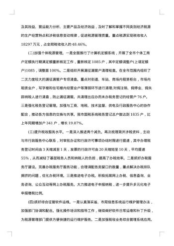 办税服务厅工作总结