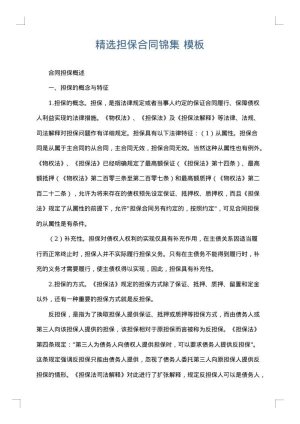 精选担保合同锦集