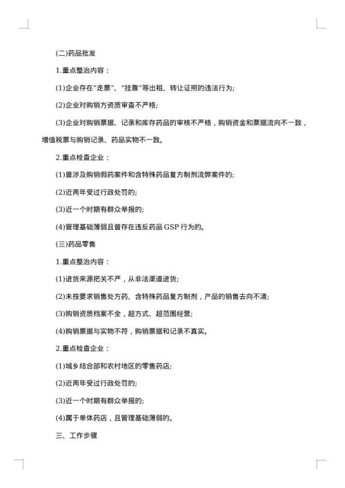 集中整治措施方案