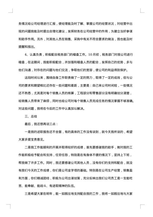 财务出纳试用期工作总结范文