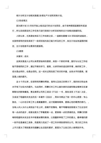 员工试用期总结