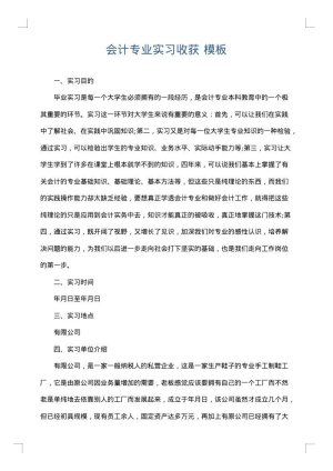 会计专业实习收获