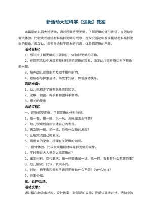 幼儿园新活动大班科学教案《泥鳅》 包含反思