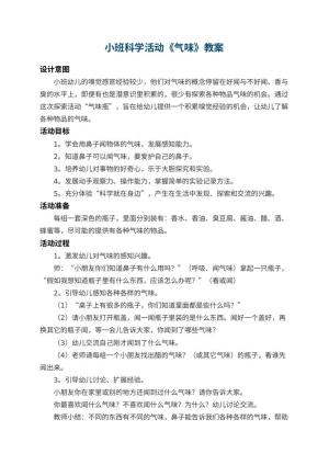 幼儿园小班科学教案活动《气味》 包含反思预览
