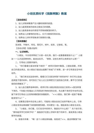 幼儿园小班优质科学教案《我飘啊飘》 包含反思