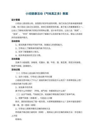 幼儿园小班健康活动教案《气味真正多》 包含反思