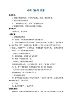 幼儿园小班教案《魔术》预览