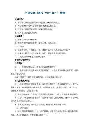 幼儿园小班安全教案《着火了怎么办？》 包含反思预览