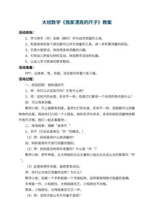 幼儿园大班数学教案《我家漂亮的尺子》 包含反思预览