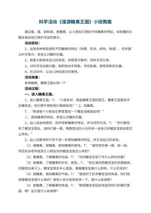 幼儿园科学活动《漫游糖果王国》小班教案 包含反思预览